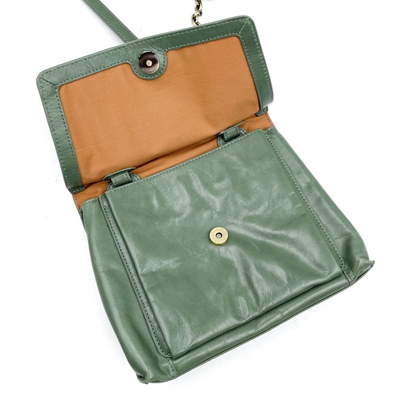 HOBO Bags Hobo Meter Crossbody Satchel Bag Green Leather Chain Strap Top Handle Poshmark